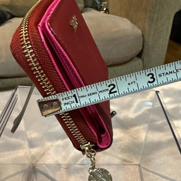 New DKNY Red Leather Zipper Wallet, (NWOT) - Picture 6 of 12